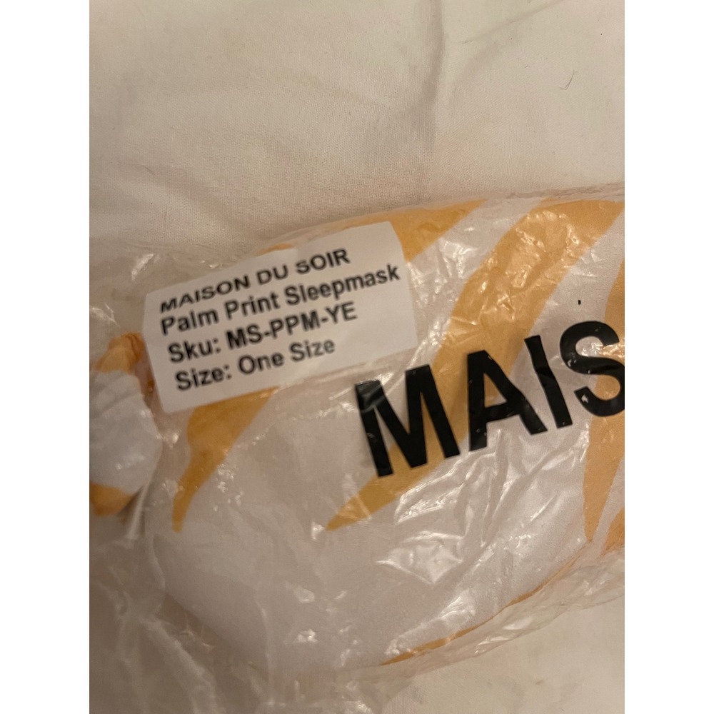 Maison Du Soir Tropical Palm Print Beach Cover-Up Robe and Eye Mask Set XL/2XL - Picture 9 of 11